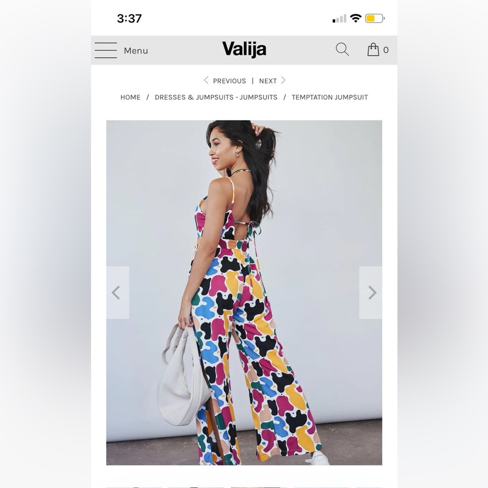 Colorful cow print jumpsuit